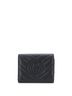 Gucci 100% Leather Black GG Marmont Trifold Wallet Matelasse Leather Compact One size - photo 4