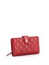 Chanel 100% Leather Red CC French Wallet Quilted Lambskin One size - photo 3