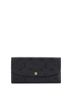 Louis Vuitton 100% Leather Black Emilie Wallet Monogram Empreinte Leather One size - photo 1