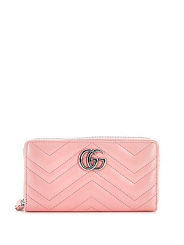 Gucci GG Marmont Zip Around Wallet Matelasse Leather (view 1)