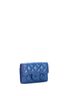 Chanel 100% Leather Blue Classic Flap Card Case Quilted Lambskin with Rainbow Hardware One size - photo 4
