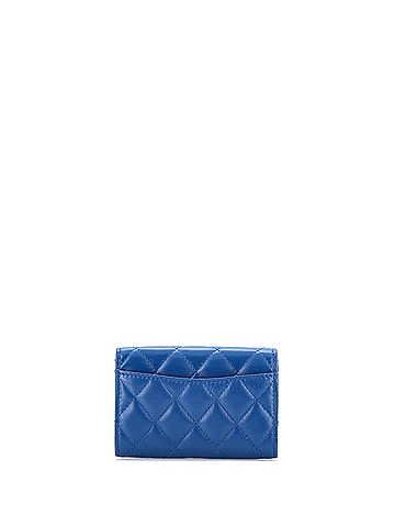 Chanel Classic Flap Card Case Quilted Lambskin with Rainbow Hardware (view 2)