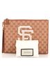 Gucci 100% Canvas Brown MLB Zip Pouch GG Canvas with Applique Medium One size - photo 3