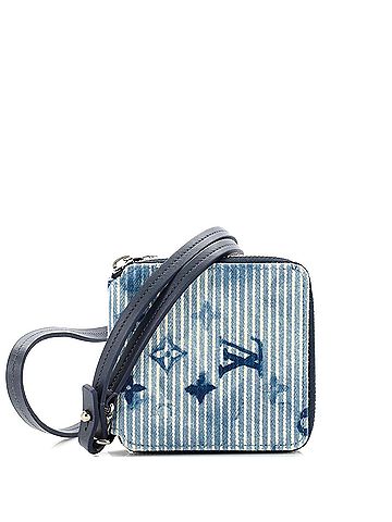Louis Vuitton Compact Zipped Wallet Limited Edition Monogram Watercolor Stripes Denim (view 1)