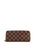 Louis Vuitton 100% Coatead Canvas Brown Clemence Wallet Damier One size - photo 1