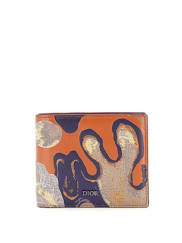 Christian Dior Peter Doig Bifold Wallet Jacquard Printed Canvas and Leather Compact (view 1)
