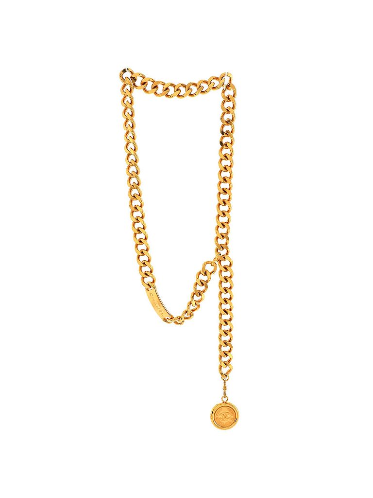 Chanel 100% Metal Vintage Medallion Chain Belt Metal One size - photo 1