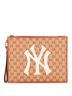 Gucci 100% Canvas Brown MLB Zip Pouch GG Canvas with Applique Medium One size - photo 1