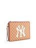 Gucci 100% Canvas Brown MLB Zip Pouch GG Canvas with Applique Medium One size - photo 3