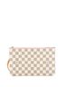 Louis Vuitton 100% Coatead Canvas White Neverfull Pochette Damier Large One size - photo 1