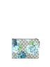 Gucci 100% Coatead Canvas Blue Wristlet Zip Pouch Blooms Print GG Coated Canvas Small One size - photo 4