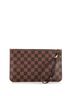 Louis Vuitton 100% Coatead Canvas Brown Neverfull Pochette Damier Large One size - photo 4