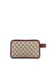 Gucci 100% Coatead Canvas Brown Interlocking G Patch Toiletry Case GG Coated Canvas One size - photo 3