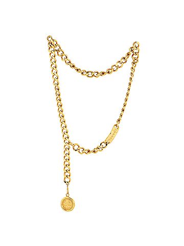 Chanel Vintage Medallion Logo Chain Belt Metal (view 1)