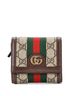 Gucci 100% Coatead Canvas Brown Ophidia Card Case Wallet GG Coated Canvas One size - photo 1
