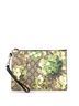 Gucci 100% Coatead Canvas Green Brown Wristlet Zip Pouch Blooms Print GG Coated Canvas Small One size - photo 1
