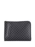 Louis Vuitton 100% Coatead Canvas Black Poche Documents Damier Graphite One size - photo 1