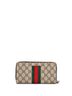 Gucci 100% Coatead Canvas Brown Bee Web Zip Around Wallet GG Coated Canvas One size - photo 4