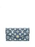 Louis Vuitton 100% Denim Blue Sarah Wallet NM Monogram Jacquard Denim One size - photo 1