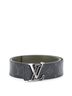 Louis Vuitton 100% Coatead Canvas Black LV Line Reversible Belt Monogram Eclipse Canvas and Leather Wide One size - photo 1