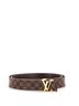 Louis Vuitton 100% Coatead Canvas Brown LV Initiales Belt Damier Thin One size - photo 1