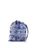 Christian Dior 100% Canvas Blue White Logo Travel Drawstring Pouch Printed Fabric One size - photo 1