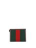 Gucci Multi Color Brown Green Web Double G Beauty Case Canvas Small One size - photo 3