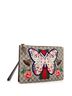 Gucci 100% Coatead Canvas Brown Butterfly Wristlet Pouch Embellished GG Coated Canvas One size - photo 3