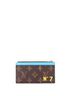 Louis Vuitton Brown Blue Coin Card Holder No.7 Trunk L'Oeil Vintage Monogram Canvas One size - photo 4