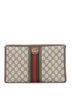 Gucci 100% Coatead Canvas Brown Ophidia Toiletry Pouch GG Coated Canvas Large One size - photo 1
