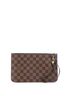 Louis Vuitton 100% Coatead Canvas Brown Neverfull Pochette Damier Large One size - photo 4