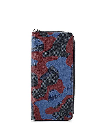 Louis Vuitton Zippy Wallet Limited Edition Camouflage Damier Cobalt Vertical (view 1)