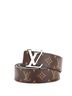 Louis Vuitton 100% Coatead Canvas Brown LV Initiales Reversible Belt Monogram Canvas and Leather Wide One size - photo 1