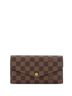 Louis Vuitton 100% Coatead Canvas Brown Sarah Wallet NM Damier One size - photo 1