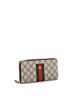 Gucci 100% Coatead Canvas Brown Bee Web Zip Around Wallet GG Coated Canvas One size - photo 3