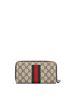 Gucci 100% Coatead Canvas Brown Bee Web Zip Around Wallet GG Coated Canvas One size - photo 4