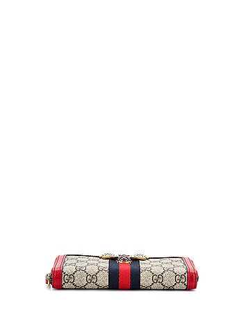 Gucci Queen Margaret Web Zip Wallet GG Coated Canvas (view 2)