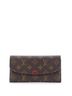 Louis Vuitton 100% Coatead Canvas Brown Emilie Wallet Monogram Canvas One size - photo 1