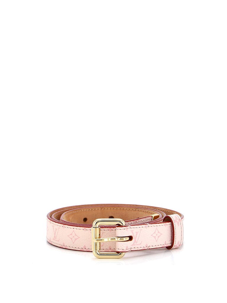 Louis Vuitton 100% Coatead Canvas Pink Belt Monogram Canvas Thin One size - photo 1