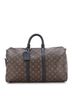 Louis Vuitton 100% Coatead Canvas Brown Keepall Bandouliere Bag Macassar Monogram Canvas 45 One size - photo 1