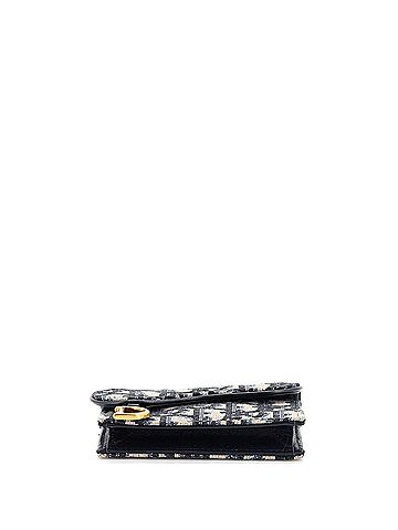 Christian Dior Saddle Flap Zipped Card Holder Oblique Canvas Compact (view 2)