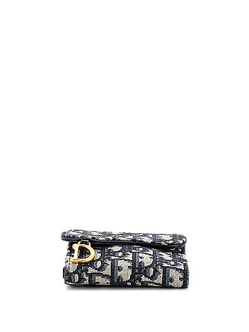 Christian Dior Saddle Flap Wallet Oblique Canvas Mini (view 2)