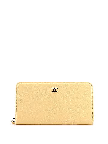 Chanel Zip Around Wallet Camellia Caviar (view 1)