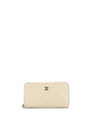 Chanel Zip Around Wallet Quilted Caviar Small (view 1)