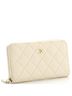 Chanel 100% Leather Tan Zip Around Wallet Quilted Caviar Small One size - photo 4