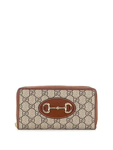 Gucci Horsebit 1955 Zip Around Wallet GG Coated Canvas Long (view 1)
