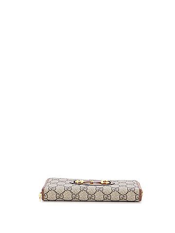 Gucci Horsebit 1955 Zip Around Wallet GG Coated Canvas Long (view 2)