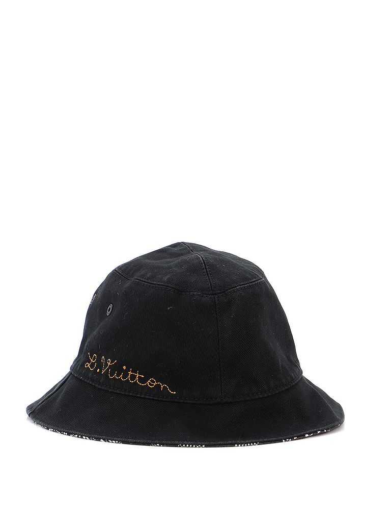 Louis Vuitton 100% Cotton Black Reversible Bucket Hat Distorted Damier Cotton One size - photo 1
