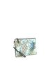 Gucci 100% Coatead Canvas Blue Wristlet Zip Pouch (Outlet) Blooms Print GG Coated Canvas Small One size - photo 3