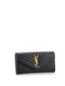 Saint Laurent 100% Leather Black Classic Monogram Flap Wallet Matelasse Chevron Leather Large One size - photo 3